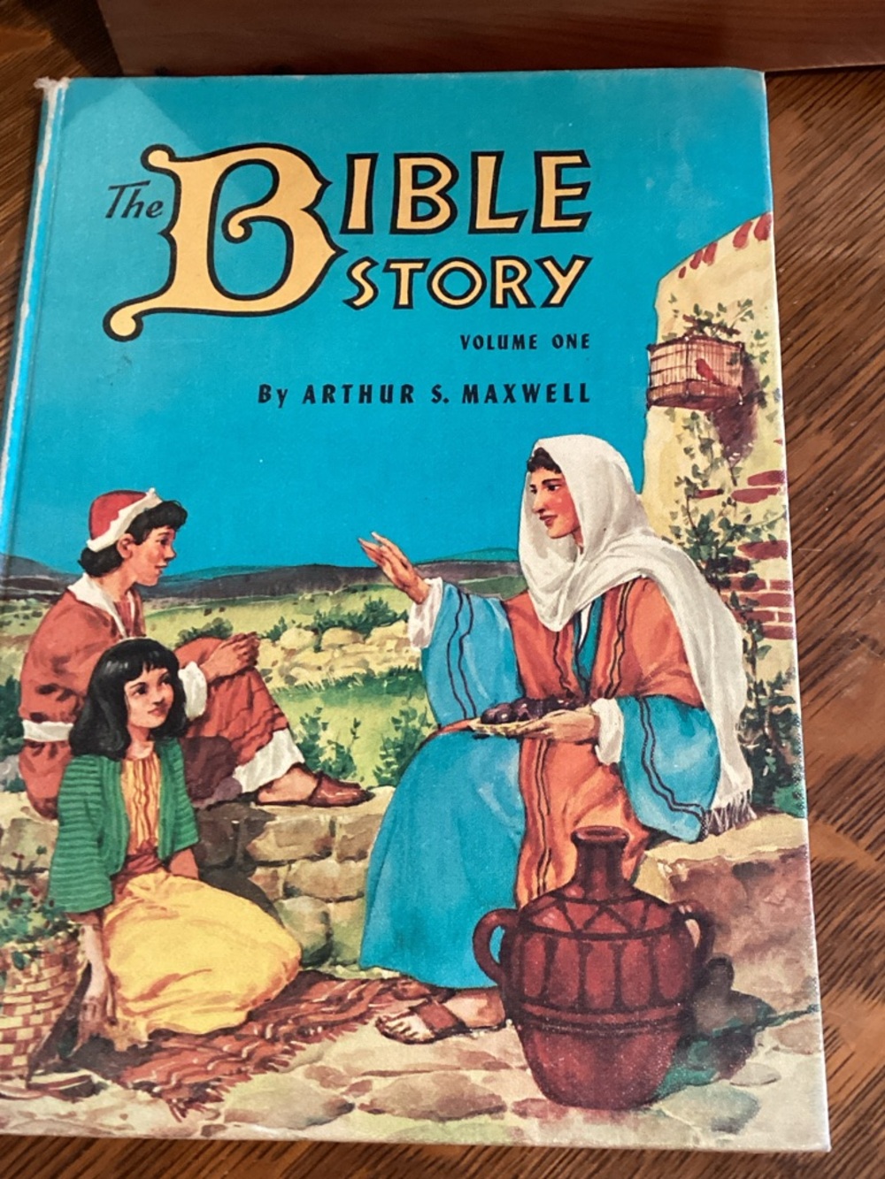 The Bible Story Volume One by Arthur S. Maxwell - Blue Illustrated Hardcover